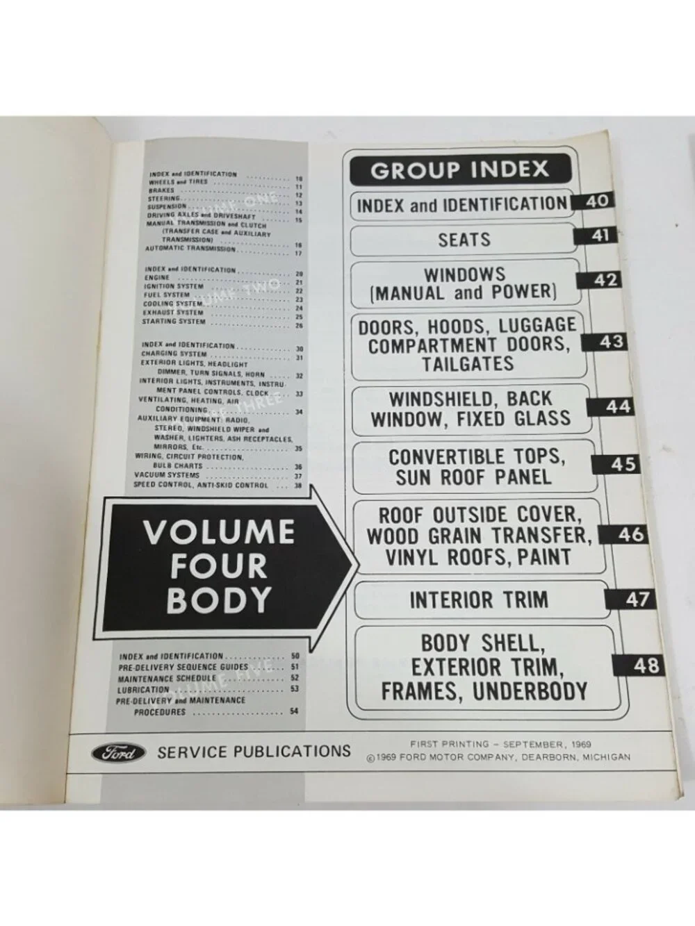 1970 Ford Car Auto Service Mechanic Shop Repair Manual Set Factory 1, 3, 4, 5